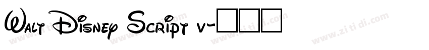 Walt Disney Script v字体转换 Walt Disney Script v字体转换